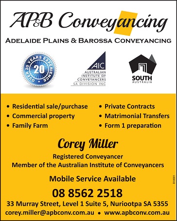 banner image for Adelaide Plains & Barossa Conveyancing