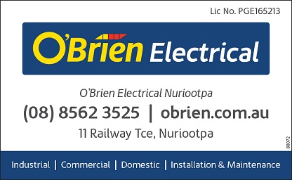 banner image for O'Brien Electrical Nuriootpa